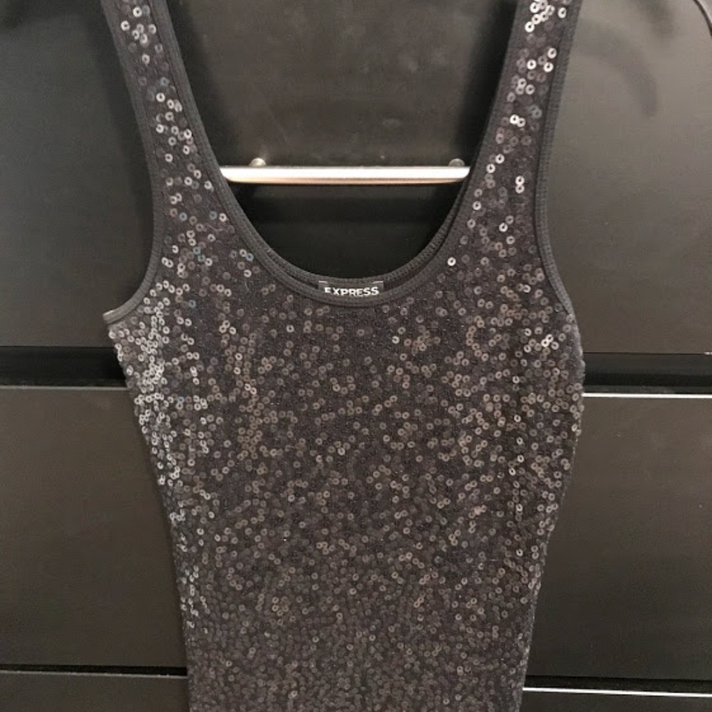 Black Sequin Tank